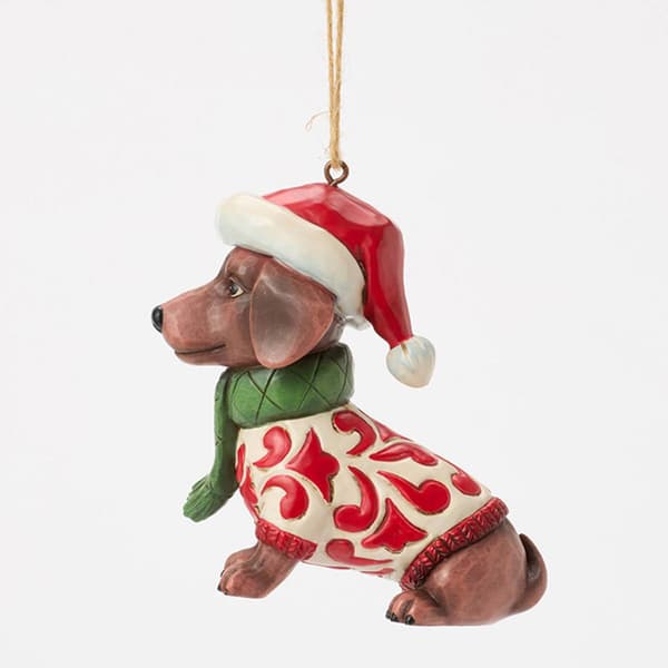 Jim Shore Christmas Dog Dachshund Christmas Ornament