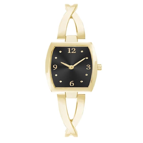 Womens Shiny Gold Tone Metal Analog Watch - 14929G-07-G27 - image 