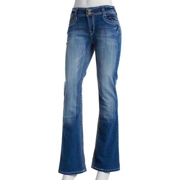 Juniors Wallflower Lucious Curvy Boot Jeans - Light Wash - image 