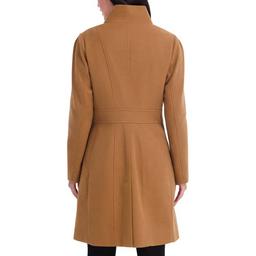 Womens Kensie Single Breasted Faux Wool Peacoat