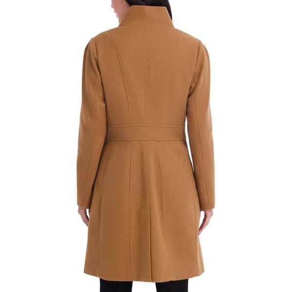 Womens Kensie Single Breasted Faux Wool Peacoat