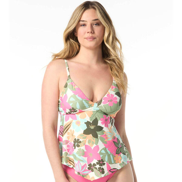 Womens Coco Reef Lush Blooms Gypsy Tankini Swim Top - image 