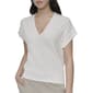 Womens DKNY Sleeveless Wide V Neck Ribbed Sweater - image 1