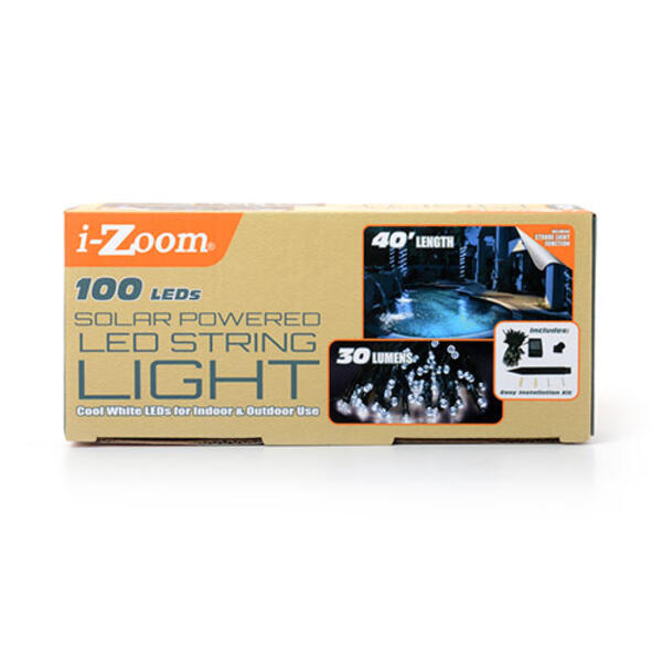 100 LED Solar String Cool Warm White Lights - image 