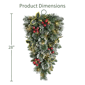 Puleo International 28in Warm White LED Snowy Silverton Pine Swag - image 6