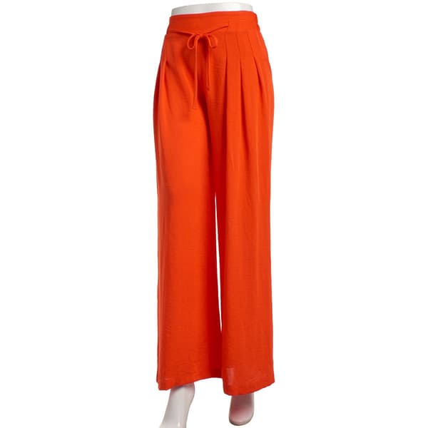 Juniors A. Byer Pleated Tie Front Wide Leg Pants