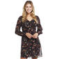 Womens MSK  Long Sleeve Floral V-Neck Tie Back A-Line Dress - image 3