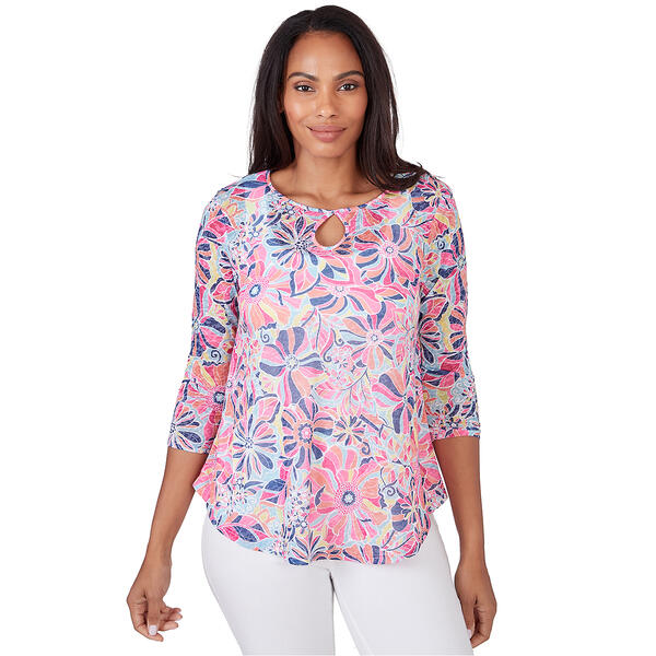 Plus Size Ruby Rd. Must Haves II Knit Sublimation Tee - image 