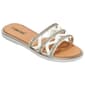 Womens Ashley Blue Rhinestone Trim Slide Sandals - image 1