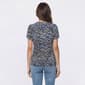 Petite Anne Klein Short Tulip Sleeve Crew Neck Dot Blouse - image 2