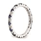 Pure Fire 14kt. White Gold Lab Created Blue Sapphire Band - image 4