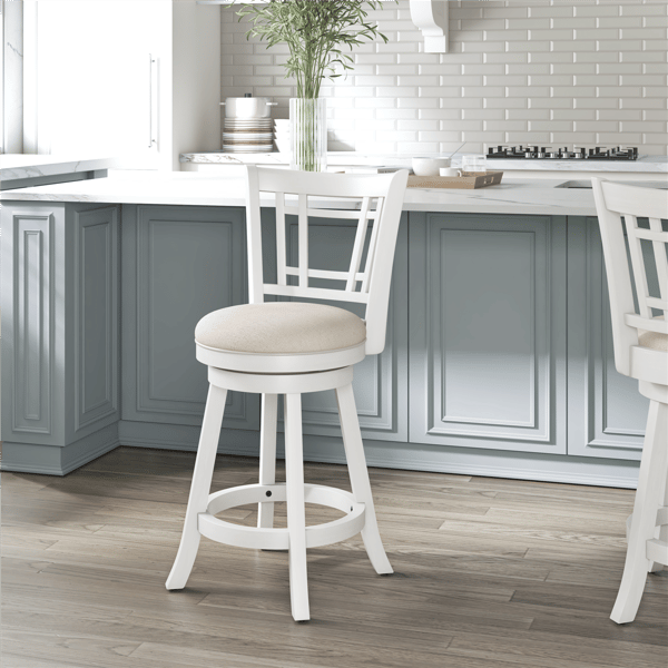 HH2 Home Fairfox Counter Height Swivel Stool with Lattice Back - image 
