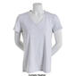 Womens Calvin Klein Performance Embroider Short Sleeve V-Neck Top - image 3