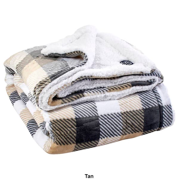Chaps Plush to Sherpa Blanket