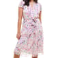 Petite MSK Cap Sleeve Floral Chiffon Pintuck Midi Dress - image 3