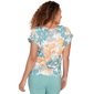 Womens Hearts of Palm Fresh Start Tropical Tie Front Blouse - image 2