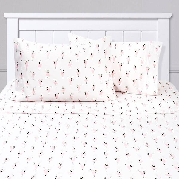 Sweet Home Collection Kids Fun & Colorful Ballerina Sheet Set - image 