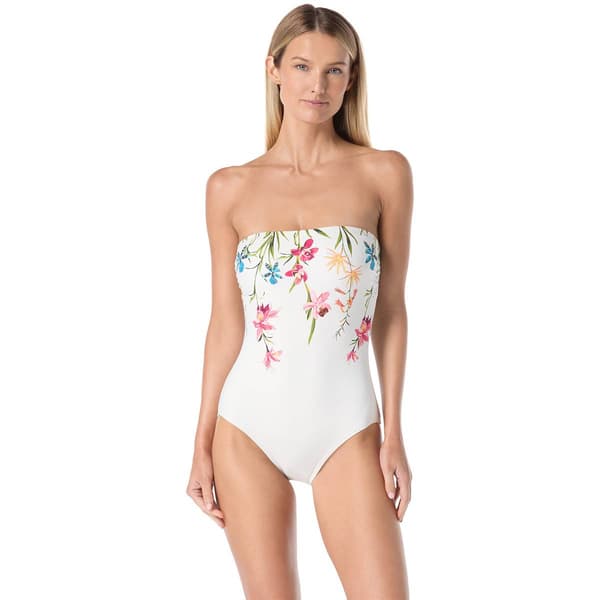 Womens Vince Camuto Placed Print Bandeau One Piece Suit - image 