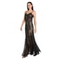 Petite R&M Richards Sleeveless Embellished Mesh Evening Gown - image 1