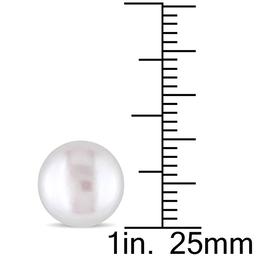 Gemstone Classics™ 10ctw. Freshwater Button White Pearl Earrings