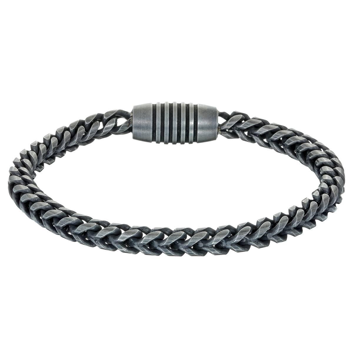Mens Lynx Stainless Steel Franco Bracelet