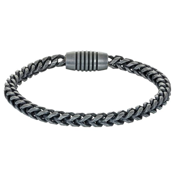 Mens Lynx Stainless Steel Franco Bracelet