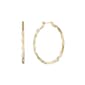 40mm Gold Over Brass Diamond Cut Hoop Earrings - image 1