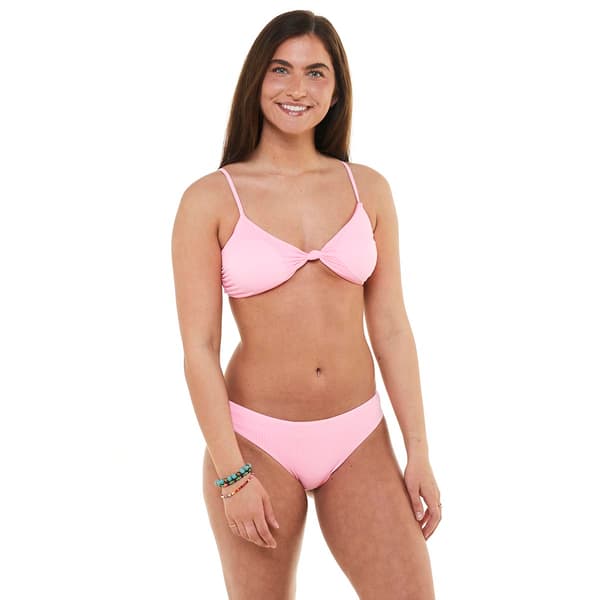 Juniors YMI&#40;R&#41; Solid Knot Triangle Bikini Swim Set - image 