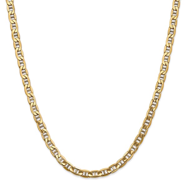 Mens Gold Classics&#40;tm&#41; 5.5mm. Semi-Solid Anchor Chain Necklace