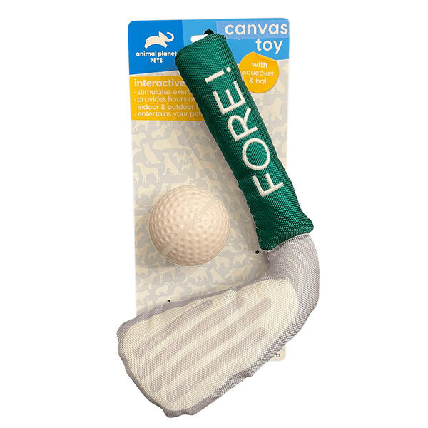 Plush Golf Club & Ball Dog Toy - image 