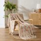 Palm Aire Amagansett Terracotta Stripe Cotton Throw Blanket - image 1