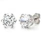 Unisex Stainless Steel Simulated Diamond Stud Earrings - image 1