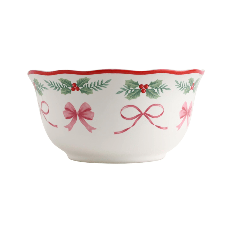 222 Fifth Pinkmas 12pc. Porcelain Christmas Dinnerware Set