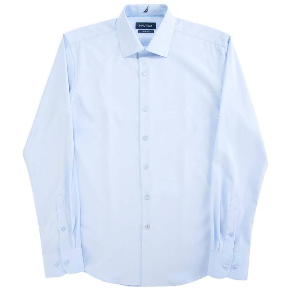 Mens Nautica Slim Fit Dress Shirt - Light Blue - image 