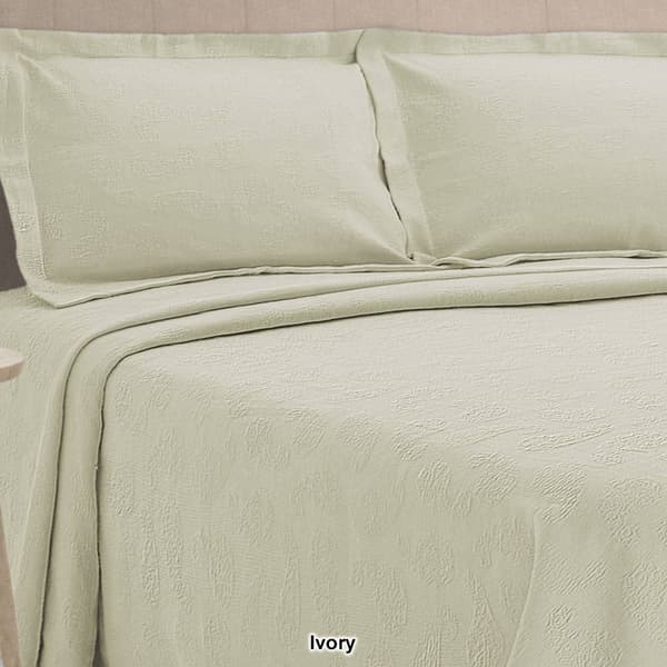Superior Jacquard Matelassé Paisley Cotton Bedspread Set