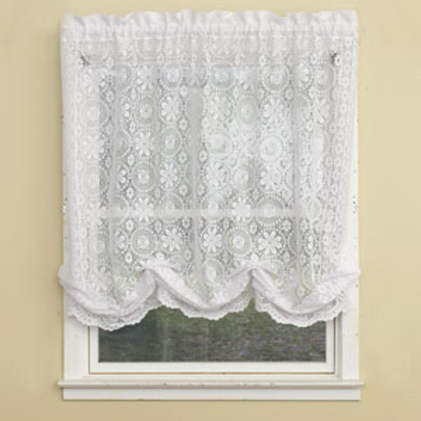 Hopewell Lace Balloon Curtain Shade - 58x63 - image 