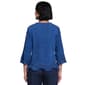 Plus Size Ali Miles 3/4 Sleeve Ruffle Detail Embroidery Blouse - image 2