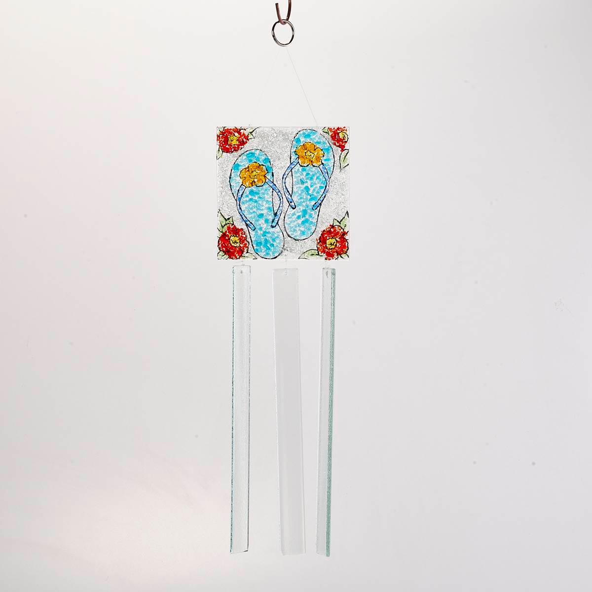 Flip Flop Fused Glass Wind Chime