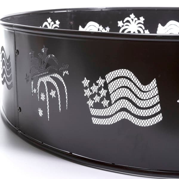 Evergreen Flags & Fireworks Fire Ring