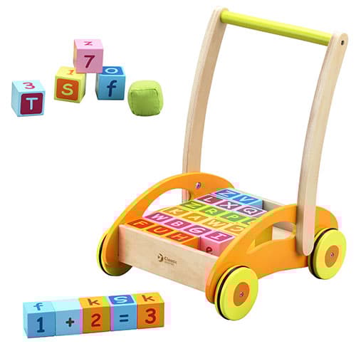 Classic World Wood Baby Walker & Blocks - image 