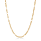 Mens Lynx Gold-Tone Ion Plated 4mm Figaro Chain Necklace - image 1