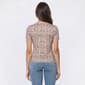 Womens Emily Daniels Short Sleeve Medallion Split Neck Blouse - image 2
