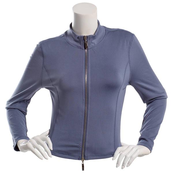 Juniors Cotton Candy Butter Double Zip Mock Neck Jacket