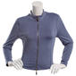 Juniors Cotton Candy Butter Double Zip Mock Neck Jacket - image 2
