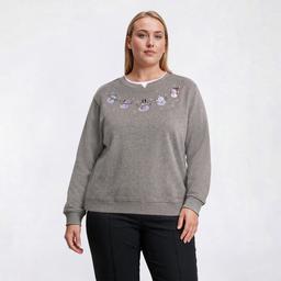 Plus Size Hasting & Smith Snowman Fairisle Sweatshirt