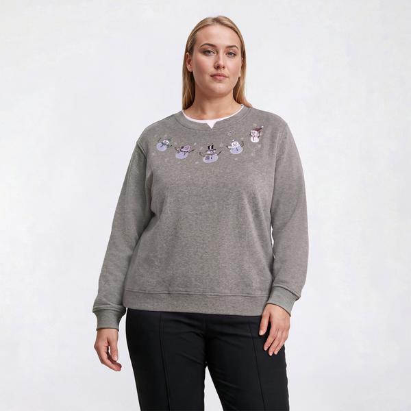 Plus Size Hasting & Smith Snowman Fairisle Sweatshirt