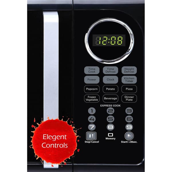 Black & Decker 0.9 cu. ft. Black Pull Handle Microwave Oven