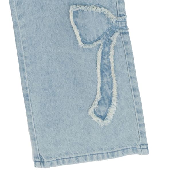 Girls &#40;7-16&#41; Tween Diva Stripe Sweater with Wide Leg Bow Jeans