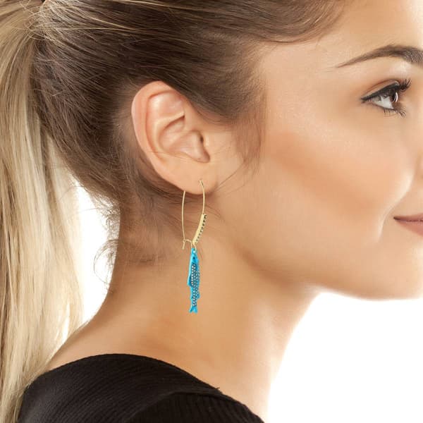 Betsey Johnson Girl Dinner Sardines Dangle Earrings