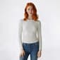 Juniors No Comment Fleece Lined Crew Neck Side Ruched Top - image 3
